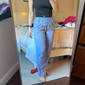 J Crew Women's Blue linen  Pants